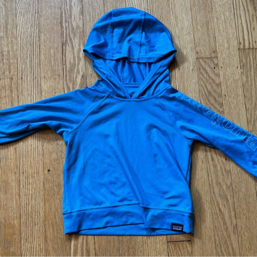 Patagonia Capilene Kids Vibrant Blue Hoodie